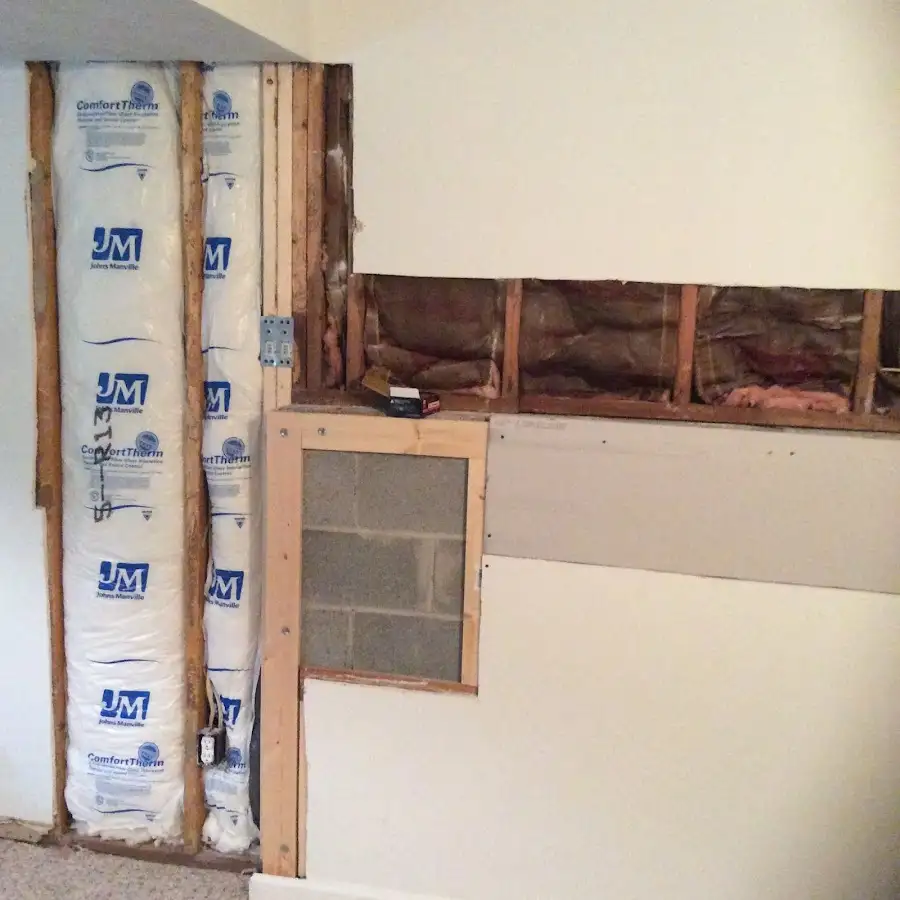 Wall insulation replacement during Structural Drying in Weehawken